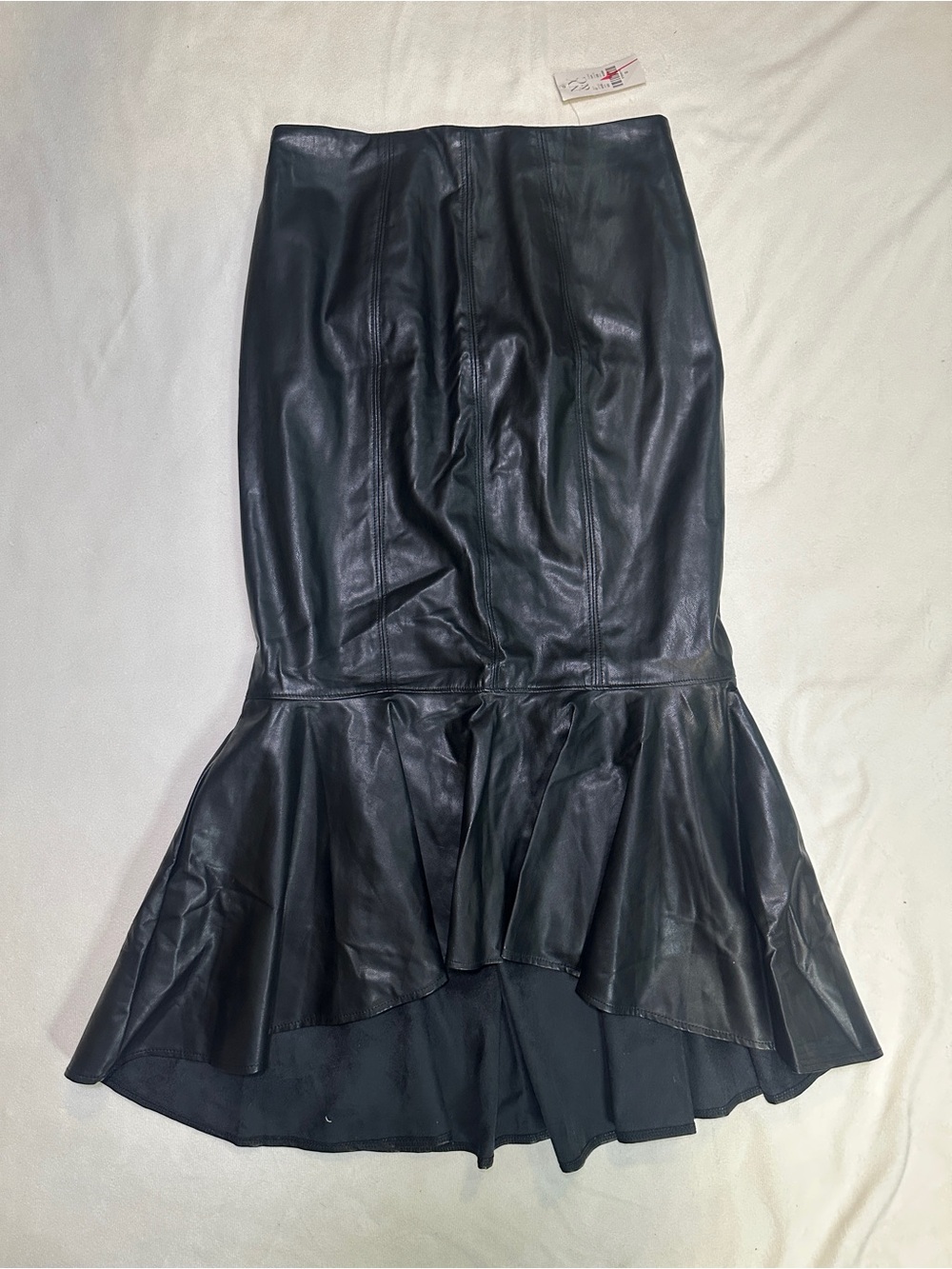 New York & Company Faux Leather Mermaid Midi Skirt Size 0 NWT
